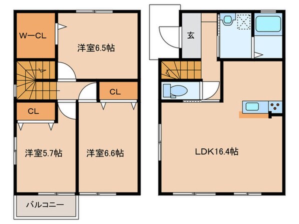 メゾンリベルテAの物件間取画像